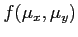 $ f(\mu_x,\mu_y)$